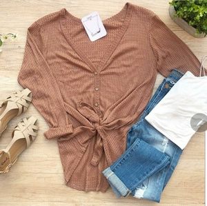 Mauve button down thermal